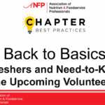 Back to Basics - Refreshers and Need to Knows for the Upcoming Volunteer Year