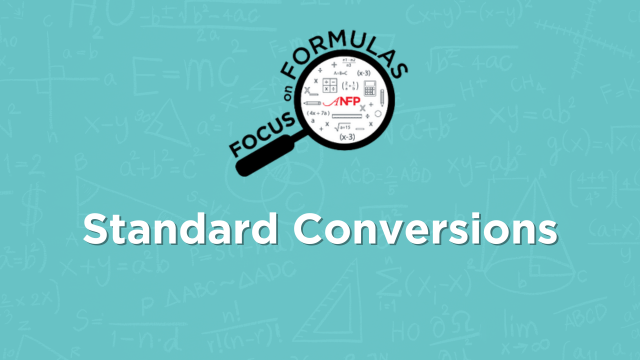 Focus on Formulas: Standard Conversions – ANFP TV